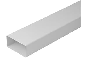 Intelmann Canale piatto 1 m, 220 x 55 mm, condotto di ventilazione, plastica (PVC)