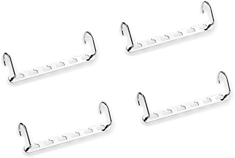 4pcs in Pack Metal Wonder Magic Clothes Closet Space Saving Wardrobe Heavy Chrome Hangers Hooks Clothing Hanging Organizer