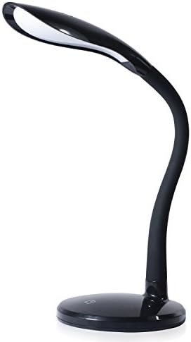 Touch Desk Lamps, Augymer LED Table Lamp 5W, Eye Care 3 Brightness Level Adjustable Reading Table Lighting Dimmable Switch Foldable LED Table Lamps for Bedroom, Study and Office(Black)