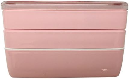Bento Box/Lunch Box,MACDIAZ Microwave Bento Lunch Boxes For Kids Adults,Japanese Bento,BPA Free,Cultery,Reusable,Portion Control,Lunch Container,3 Tier (blue) (PINK)