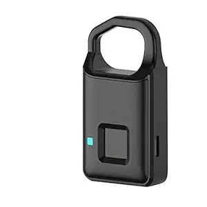 FOONEE Fingerprint Padlock, Aluminium Alloy Smart Mini-Padlock, Fast Sensing 1s Unlockable, USB Rechargeable Touch Fingerprint Lock for Door/Suitcase/School Lockers/Office Lockers/Gym Cabinet