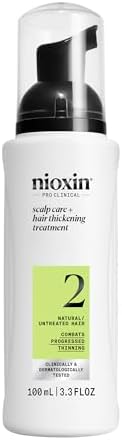 Nioxin System 2 Scalp + Hair Thickening Leave On Treatment - Siero per Capelli Naturali con Diradamento Avanzato - con Niacinamide e Biotina (100ml)