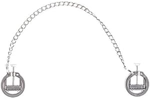 GIPFELSTÜRMER Cumbre acercarse Nippel Prensa con cadena plata, Nippel grapas con fácil Ajuste, nip Clamps con clavos Estimulante en plata