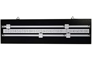 GUOML Jandra Snooker Scoreboard Complete with Scorer/Rails and Pointers for Billiard Lovers Snooker Game Billiard Score Black