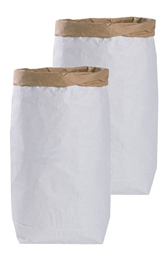 Lifestyle Lover 2 x DIY Papier Sac Paper Bag ronds en papier Kraft Marron blanc Blanc