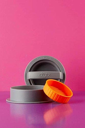 Point-Virgule Dotz 2 in 1 Hamburgerpresse Burgerpresse Pressen, für kleinere Burgerpetties mit Ø 7cm und große Petties mit Ø 10cm, aufeinander stapelbar – in Grau/ Orange - 3