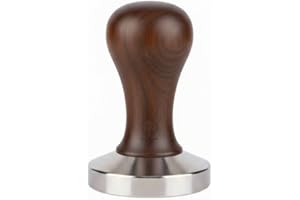 VIA CREMA Pressino Caffè Professionale 51mm Coffee Tamper Macchine Caffè Espresso Made in Italy by Motta (51 mm, Marrone)