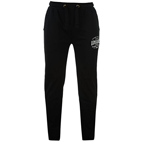 Pantalones de chándal para hombre, de la marca Lonsdale, hombre, Black - Black, Small