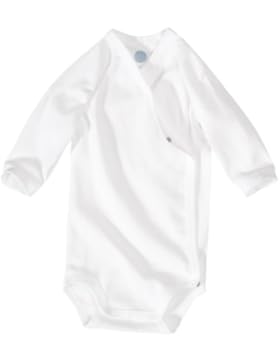 Sanetta 302300 - Wickelbody langarm, Basic Collection, Organic Cotton weiss (Weitere Farben)