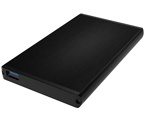 [Versión actualizada soporta UASP] Caja de disco duro externo Sabrent de aluminio Ultrafina con USB 3.0 a 2.5 pulgadas SATA [negra] (EC-UK30)
