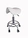 Saddle Stool with Gas Lift in White