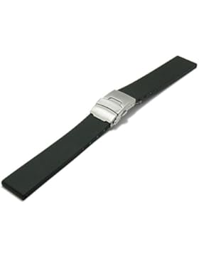 Meyhofer Uhrenarmband Kiel 22mm schwarz Kautschuk mit Faltschließe MyBnskb04/22mm/schwarz/oN/FS - Kiel