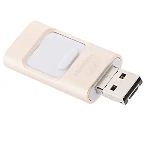 MAXBELL 32GB USB 3 in 1 Flash Drive U Disk Pen for iPhone 5 6/ Mac/Android/PC Gold