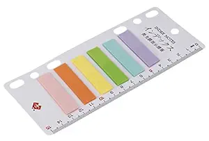 Worison 140 Pieces Index Tabs File Sticky Notes Book Tabs, Colored Writable Page Markers ,Translucent Tabs on 6 inch Scale Backing