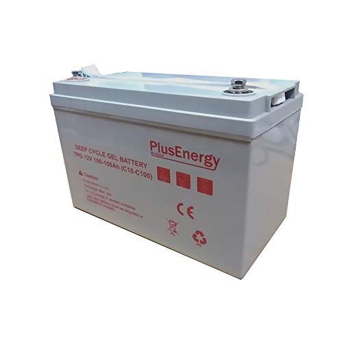 PlusEnergy Bateria AGM Gel 250AH y 150AH 12V Ciclos Profundos para Solar (Gel 150AH)