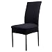 Solid Color Soft Polyester Spandex Dining Stool Chair Cover Slipcover Black