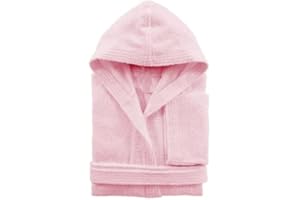 Lingerie Shop Accappatoio con Cappuccio Cotone in Spugna100% Tinta Unita Uomo Donna Unisex
