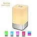 Price comparison product image GLIME Wake Up Light Alarm Clock Touch Control Beside Lamp with Sunrise Simulation/3 Brightness Modes/5 Natural Sounds,Dimmable Color Night Light,USB Rechargeable,Best Gifts for Women Kids Children