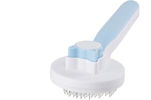 GIHALI Brosse de toilettage pour chiens et chats - Brosse autonettoyante pour chiens et chats (Bleu))