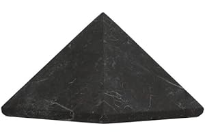 VIVES DE LA CORTADA - Pirámide de Shungit Mate 7x7cm - Mineral natural neutralizador de energía electromagnética - Origen: Shun'ga, Karelia, Rusia