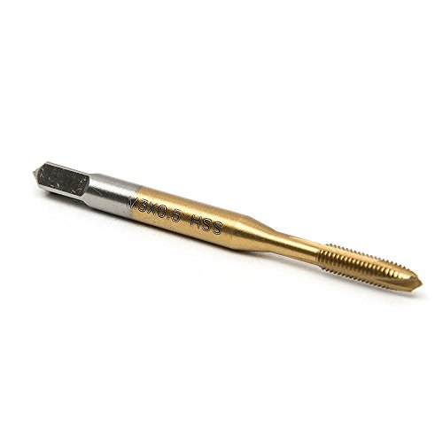 Fortag 5 tlg Gewindebohrer Set HSS Gewindeschneider-Satz Rechte Hand Handgewindebohrer Satz Schälanschnitt Titan-beschichtet M3-M8 - 9