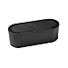 Cable Management Cable Tidy Unit - D-Line Small Black bundle with Chunky Reusable Hook and Loop Velcro Cable Ties - 1 Pack of 10