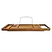 Produktbild Bamboo Badewanne Caddy Erweiterbar Badewanne Stehen mit Weinglas Halter, Buchstütze und Tablet PC, Telefon Ständer, etc.