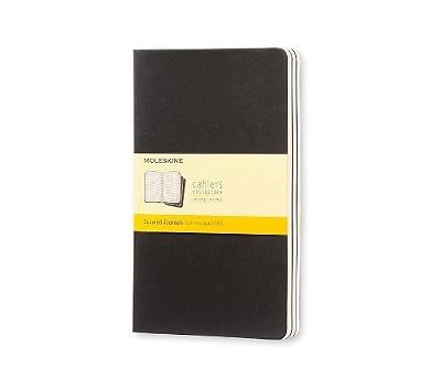 Moleskine Set de 3 cahiers quadrillés Grand format Couverture souple 13 x 21 cm Noir