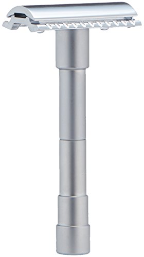 MERKUR Solingen - Rasoio di sicurezza da viaggio, custodia in pelle, 9046002