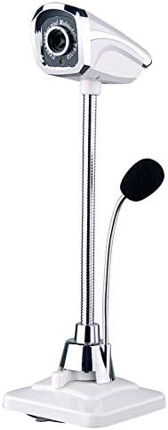 HENGKANG HD Pro USB Webcam with Microphone,Freestanding Network Camera Web Cam for Laptop/Desktop HD Video Calling and Recording, Stream Gaming, Small, Agile, Adjustable,White