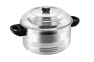 HOMEST Stainless Steel 4 Plate Idly Cooker, Induction and Gas Stove Compatible Idli Maker (Silver)