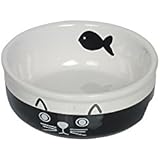Nobby 73692 Katzen Keramikschale FACE, schwarz-weiß
