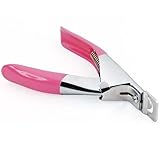 TRIXES Acrylic False Nail Tip Clipper Cutter Pink