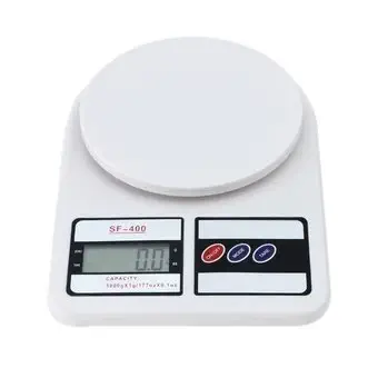 Onecom Electronic Digital Kitchen Weighing Scale 10 Kg, with Back-Light | Battery Operated, White (Digital Kitchen Weighing)