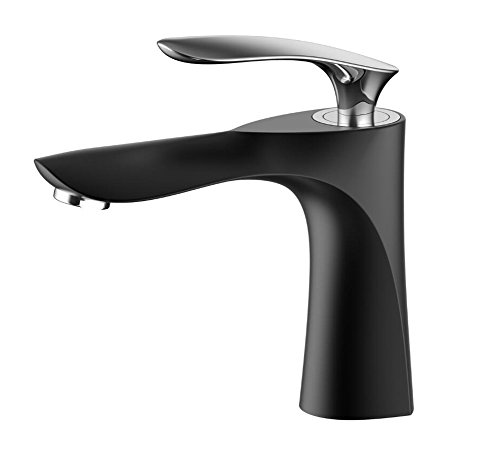 Preisvergleich Produktbild YLG Wasserhahn Bad Armatur Mischbatterie Waschtischarmatur Badarmatur Einhebelmischer Waschbeckenarmatur, Verchromung, Rostschutz,Black