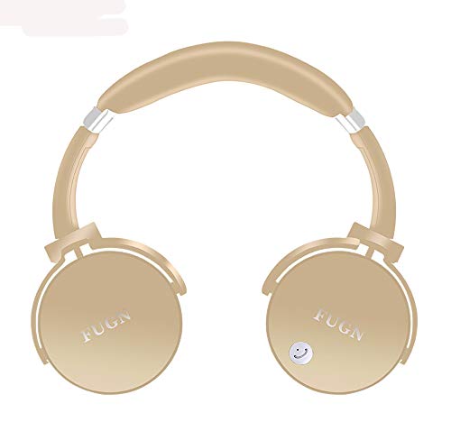Preisvergleich Produktbild GAOWORD Bluetooth Kopfhörer, Wireless Stereo Faltbare Kopfhörer Mit Integriertem Mikrofon, Heavy Bass Headset Für Apple Android-Handy,Gold
