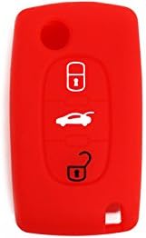 Silicone Car Key Cover for Peugeot 106 107 206 207 307 308 407 408 409 607 Available in a range of colours, keyrings, gift idea