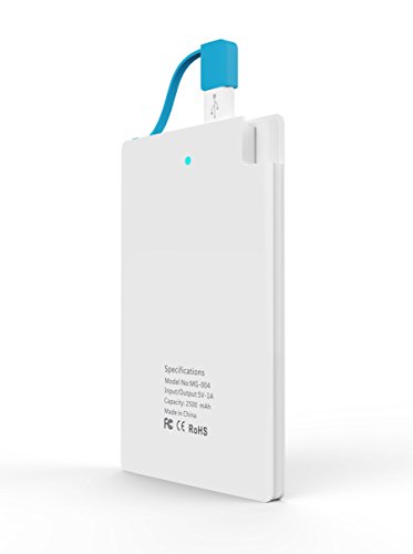 Batterie externe de secours pour des smartphones  format carte de cr  dit - Samsung Galaxy  iPhone 5  iPhone 6  Xiaomi  Huawei  Nexus  LG  HTC etc  - 