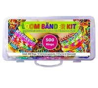 Preisvergleich Produktbild LOOM BÄNDER KIT, 500 RINGE (KOMPLETTSET IN KUNSTOFFBOX)