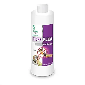 Green Dragons Natural Ticks & Flea Killer Shampoo for Pets - 260ml