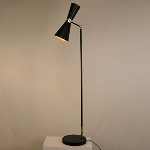 Preisvergleich Produktbild DEED Tischlampe Wohnzimmer, Schlafzimmer Nachttischlampe, Doppelkopf Verstellbarer Winkel Stehleuchte Dekorative Metalllampe für oder Schlafzimmer Stehleuchte zum Lesen Arbeiten E14-Lampe Studieren