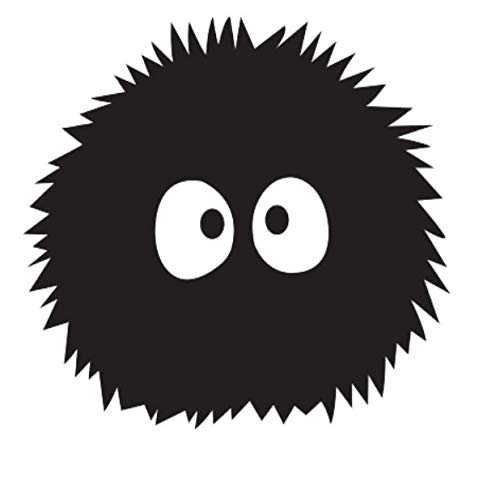 MR WHEEL TRIMS Spirited Away Ghibli Laputa JDM Anime Totoro Polvere a Forma di Coniglietto-Adesivo per Auto, per Auto, Barca, Vinile, Decalcomania