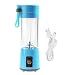 Produktbild Tragbarer USB-Saftpresse 350-400ML, wieder aufladbarer Kunststoff-Saftpresse, Fruchtsaft-Auszieher-Mixer, Haushalts-Fruchtmixer, USB-Saftpresse Cup(blau)