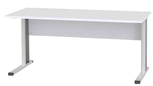 Wellembel Schreibtisch BRW 5+ mit C-Fu wei (Breite: 180 cm) Wellembel Schreibtisch BRW 5+ mit C-Fu wei (Breite: 180 cm)