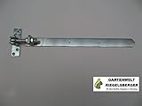 Platte: 130 x 35 x 5 mm Gartenwelt Riegelsberger 1 Stück, 40 cm Ladenband Verstellbar verzinkt Ladenbänder für Zauntor Zauntür Türband Türbänder Torbänder
