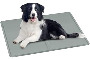 My Furry Friend Dog Cooling Mat XL 96x81cm, Durable Pet Cool Mat Non-Toxic Gel Self Cooling Pad, Great for Dogs Cats in Hot Summer (Grey)