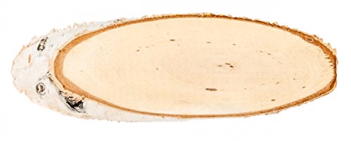 NaDeco® Birkenscheiben oval 15-20cm 6 Stück | ovale Baumscheiben | Große Birkenscheiben | Birkenstamm Scheiben | Birkenholz Deko | Holzscheiben zur Dekoration - 2