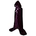 Produktbild Realde Unisex Kapuzen Robe Umhang Ritter Fancy Cosplay Kostüm mit Kapuze Lange Samt Cape für Halloween Karneval Fasching Vampir Kostüm Vampir Zauberer für Damen Herren