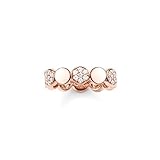 Thomas Sabo Damen-Ring Glam & Soul 925 Sterling Silber 750 rosegold vergoldet Zirkonia weiß Gr. 54 (17.2) TR2048-416-14-54