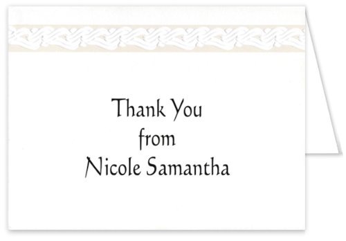 Pearl Rope Card Baby Thank You Cards - Set of 20